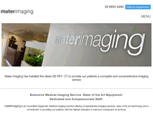 Tablet Screenshot of mater-imaging.com.au
